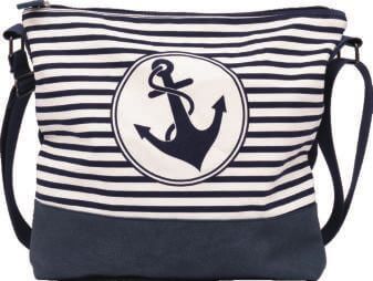 Umhängetasche 031 (Navy-White)
