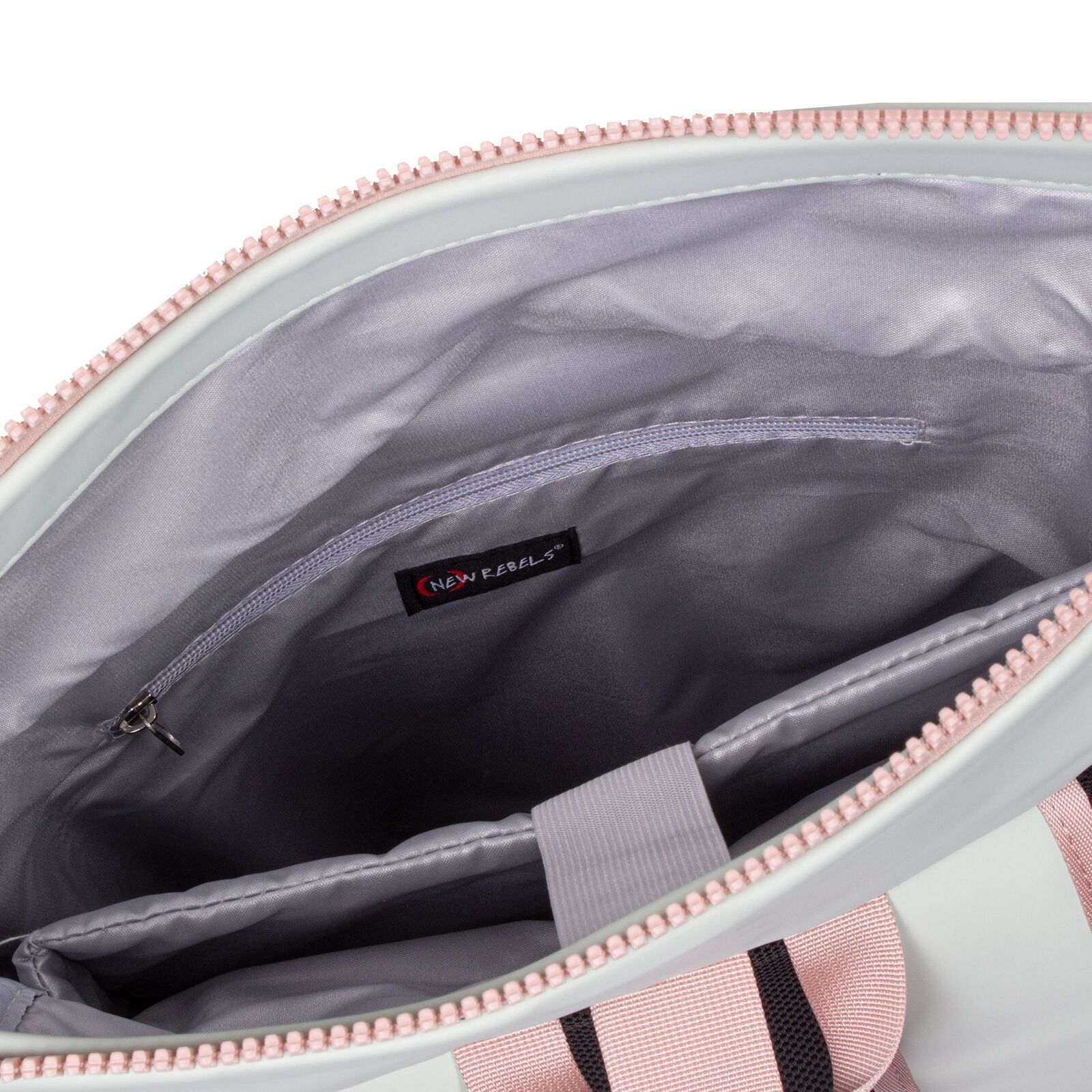 Tim - New York Rolltop Rucksack minzblau/hellrosa