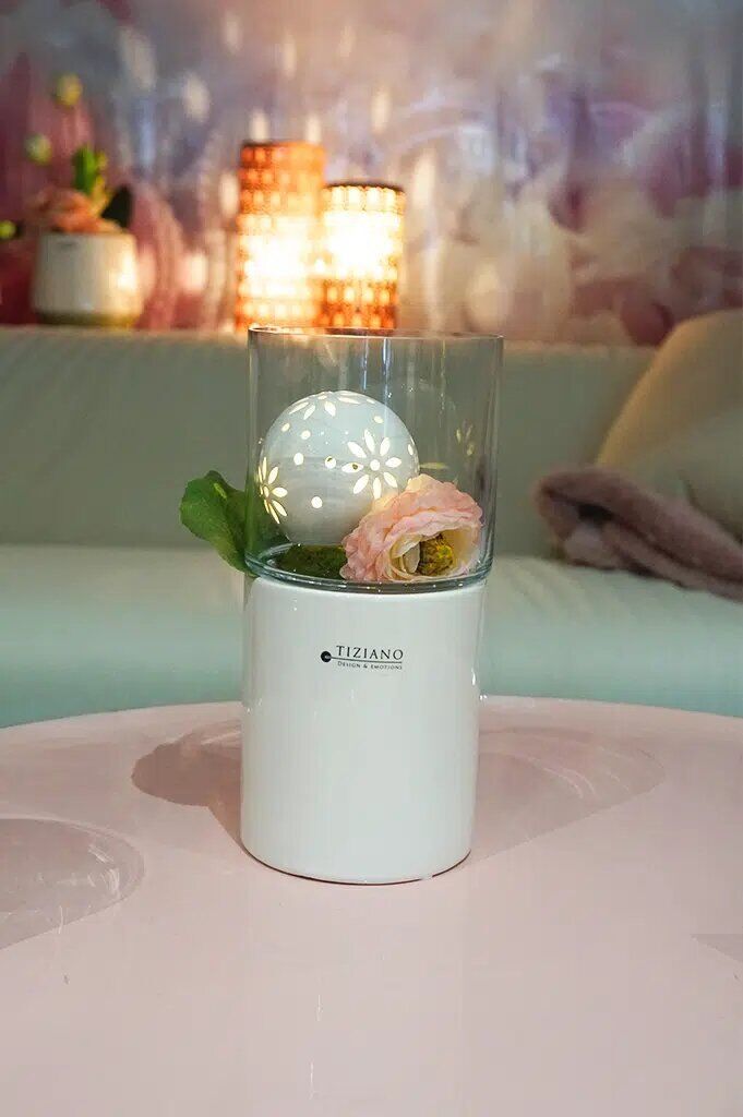 Laterna Basis mit Glas 26cm LED