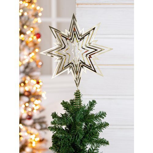 Baumschmuck Stern Metall gold Pflanze, Baum, Weihnachten, Weihnachtsdekorationen, Festival