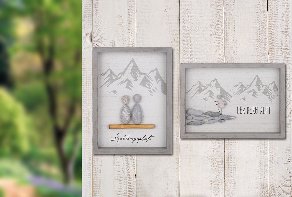 Steinbild Lieblingsplatz Fotorahmen