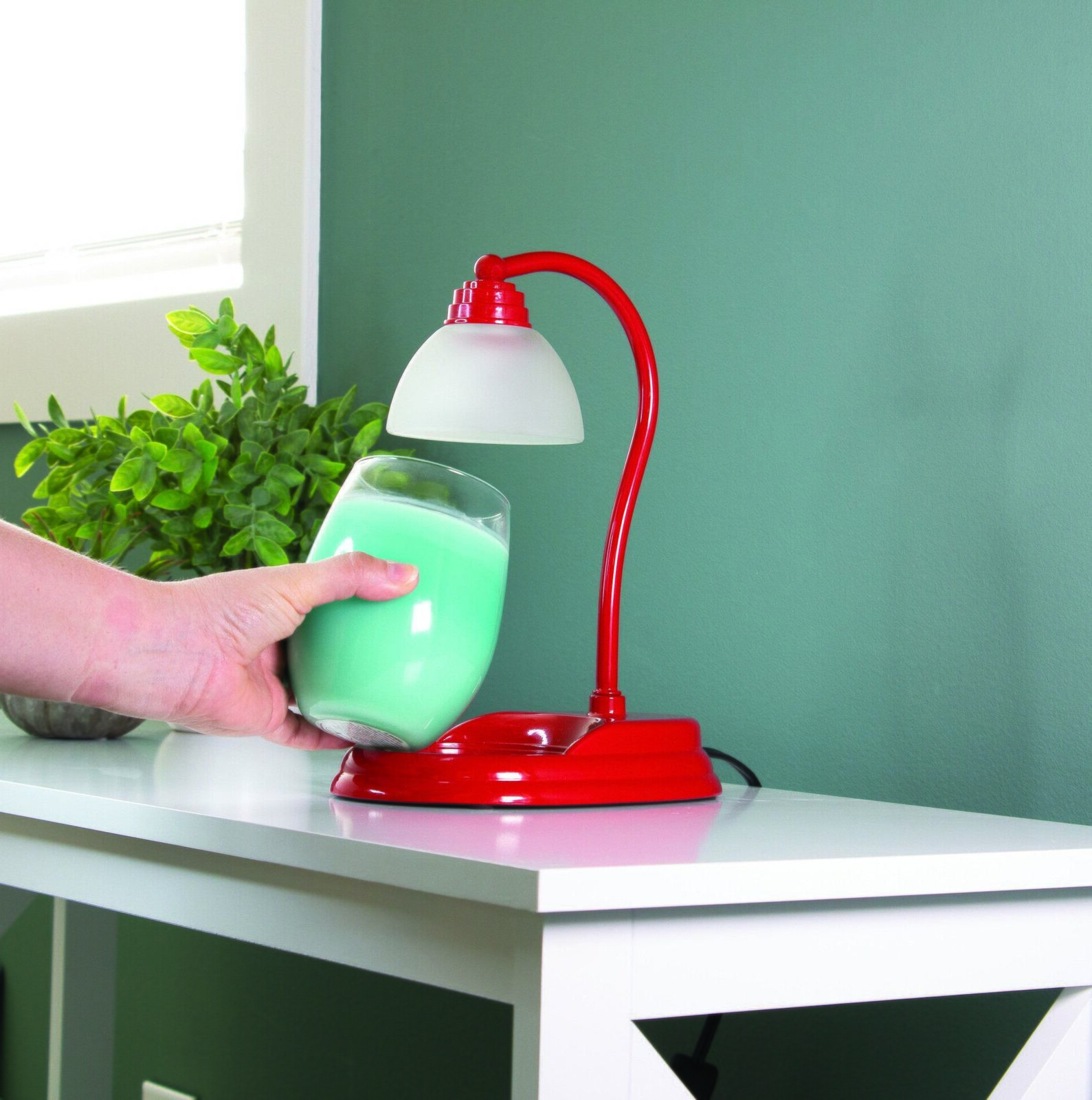 2897159260rot AURORA Lampe Kerzenwärmer rot