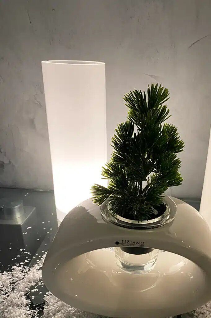Glasvase Tanalo LED satiniert 20cm