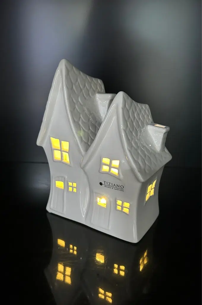 Dorf Lurano 2 Häuser LED cremeweiß Dorf Lurano 2 Häuser LED cremeweiß