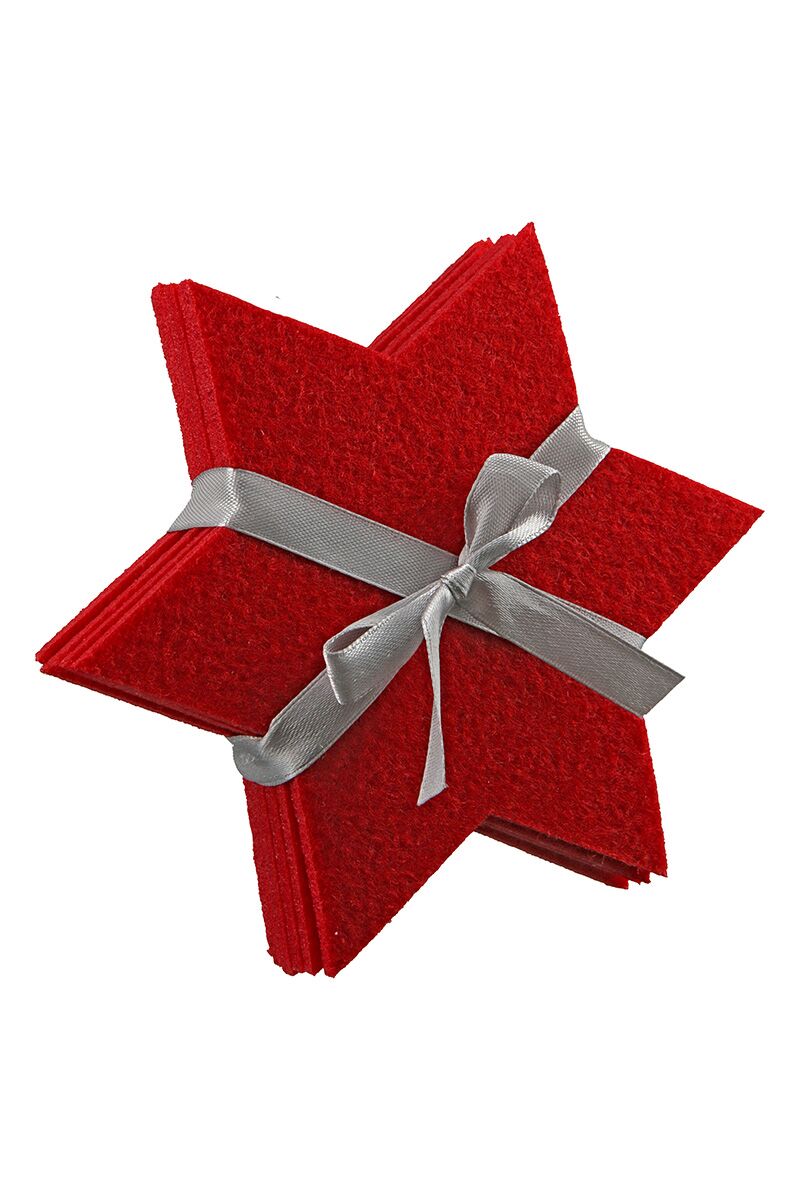 Untersetzer Stern rot 6 Stück