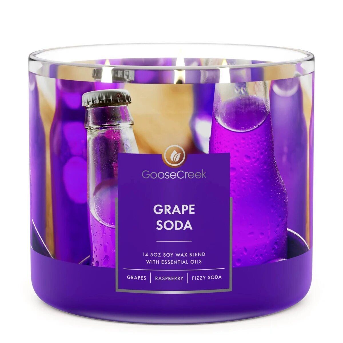 Grape Soda 411g (3-Docht) Purpur, Flasche