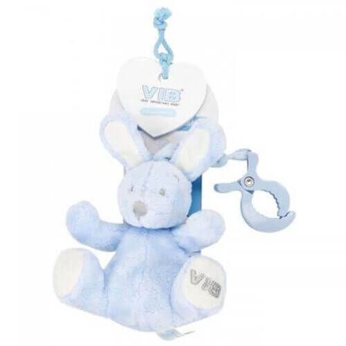 VIB-ACTBBG001 Rabbit Blau Sitzend mit Clip
