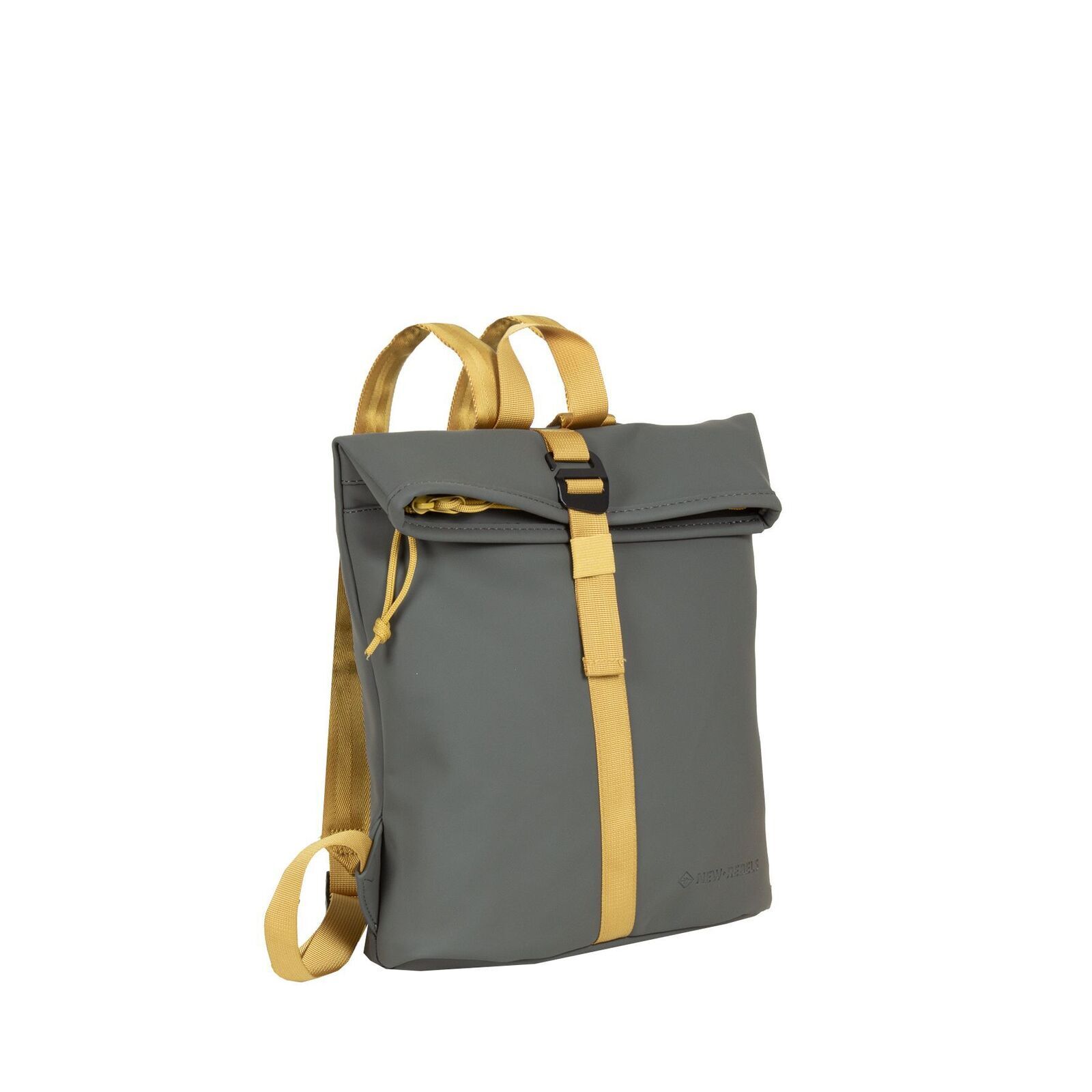 z5Ark0KI Tim - Los Angeles Rolltop Mini Rucksack anthrazit/ocker