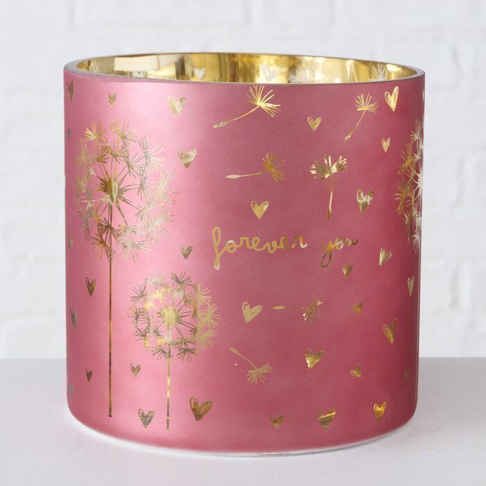 Windlicht Inka dunkelrosa 15cm