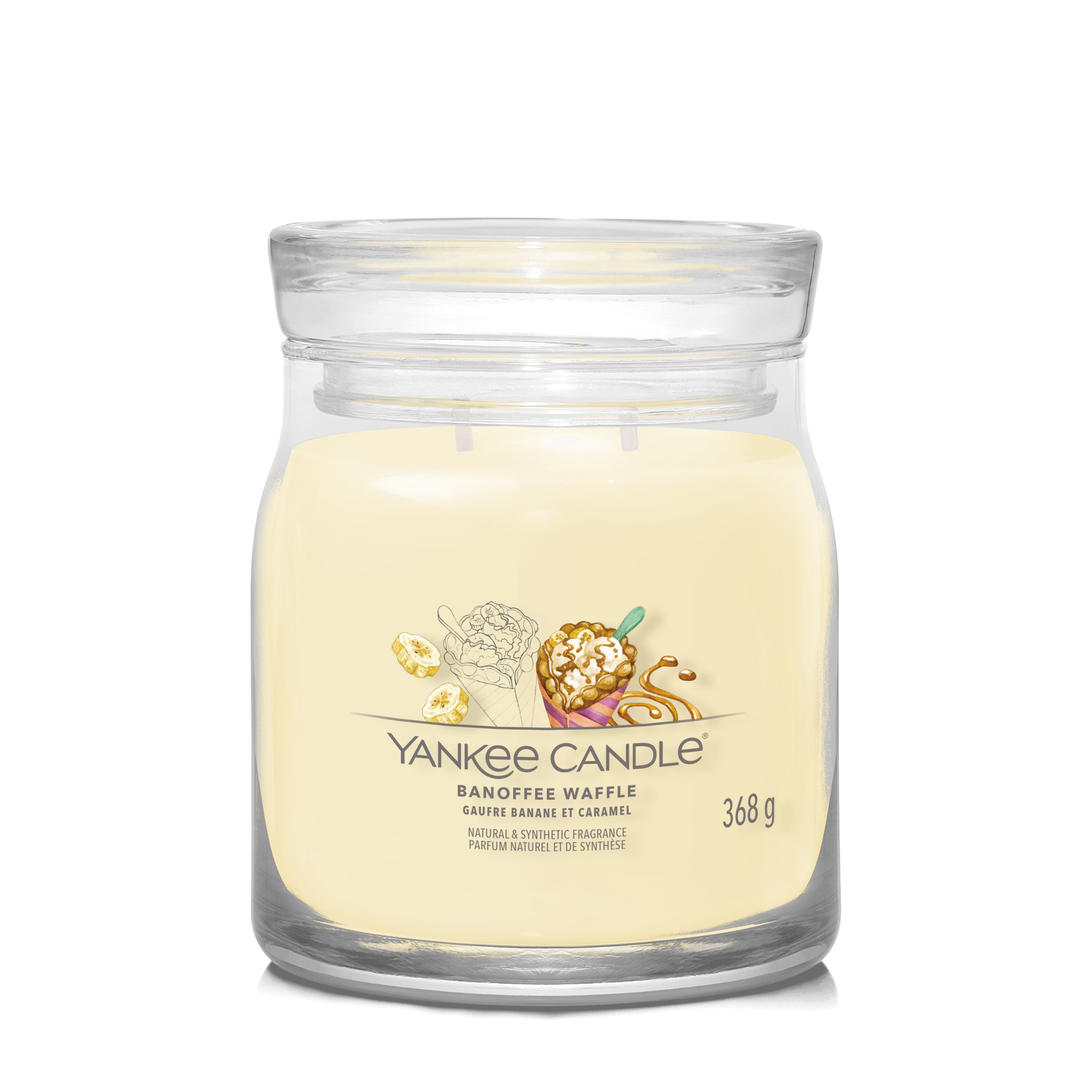 Banoffee Waffle Signature Medium Jar 368g 2-Docht