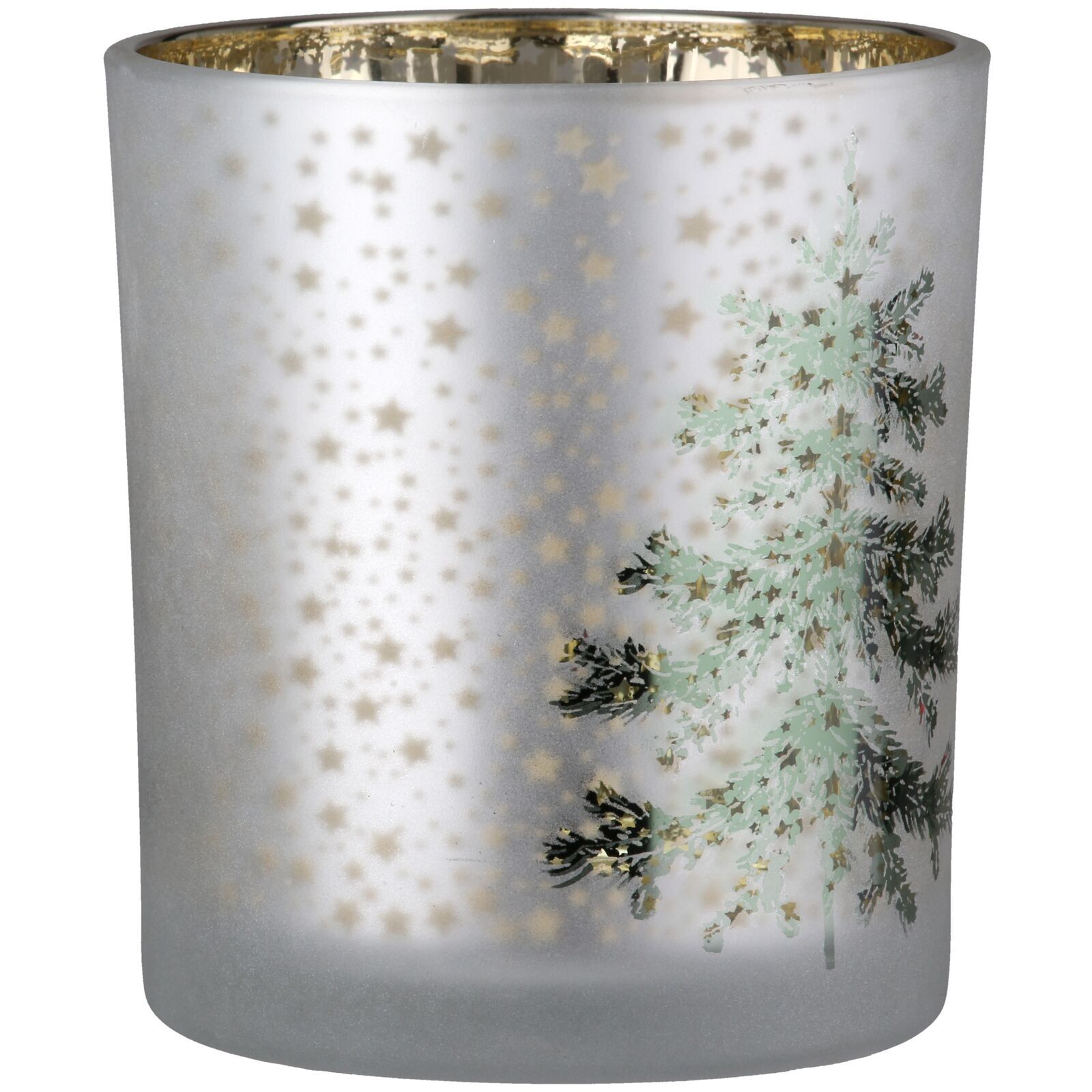 Windlicht Tanne weiß 8cm Töpferei