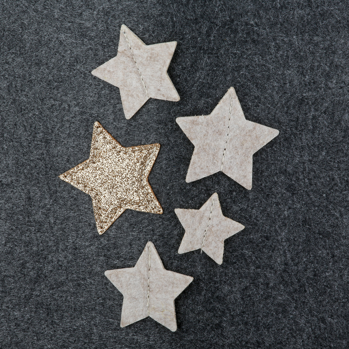 Sterne, Stoffstern, Dekostern, Glitzerstern, Sterne-Anhänger