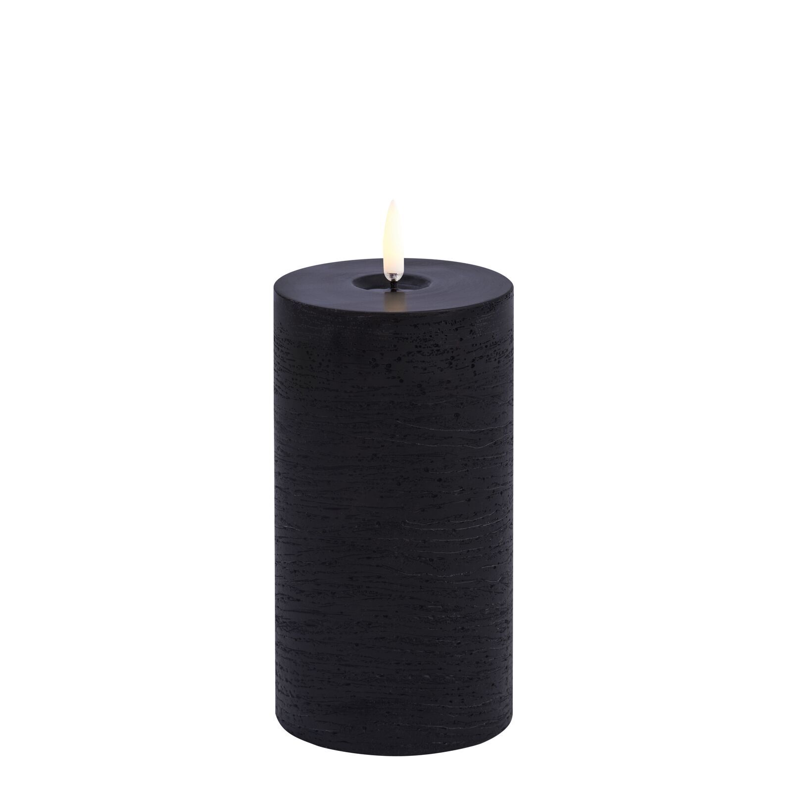 Uyuni-UL-PI-FBM78015-Melted-Pillar-Candles-large Uyuni LED Stumpenkerze 7,8x15cm melted rustic forest black