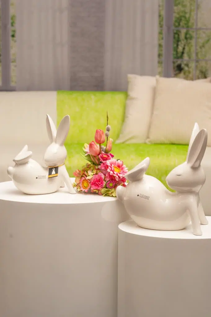 Deko Hase Fabrio XL liegend 23,5cm