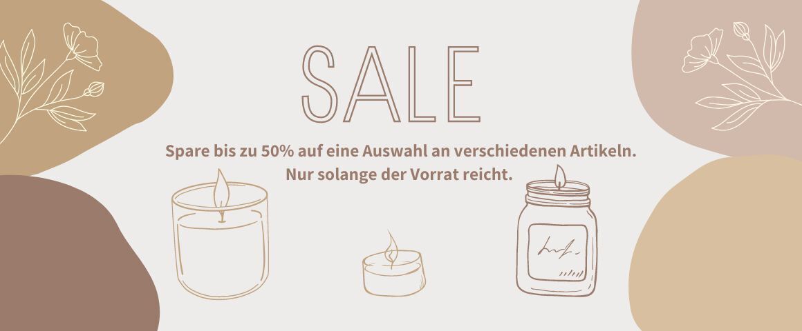 SALE Einmachglas, Kerze