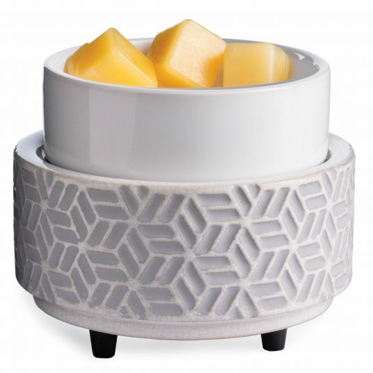 Hexagon 2-in-1 Classic Duftlampe grau aus Keramik elektrisch