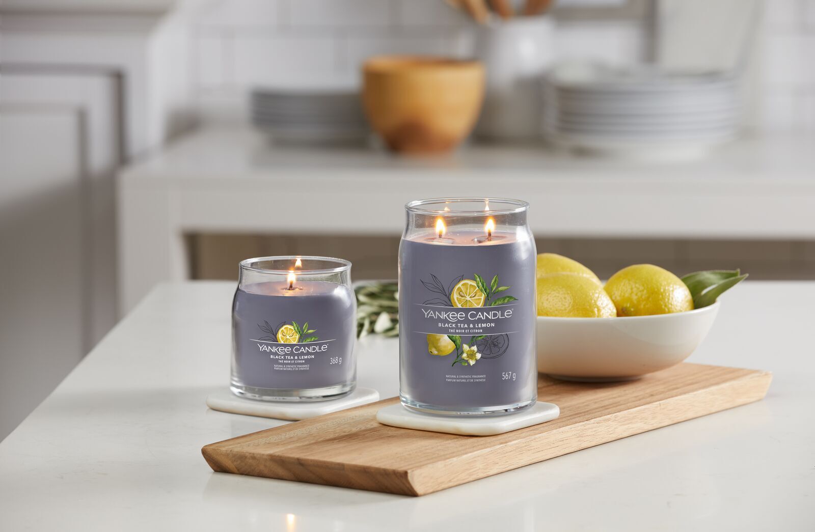 Black Tea & Lemon Signature Large Jar 567g 2-Docht