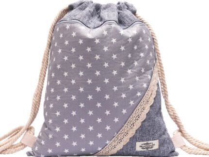 Northlux Patchwork Turnbeutel 177-075 (Grey Stars)