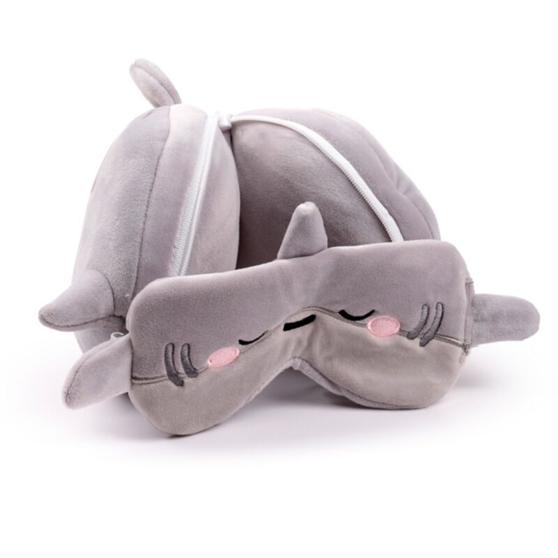 Relaxeazzz Adoramals Archie the Shark Hai Plüsch Reisekissen & Schlafmaske Relaxeazzz Adoramals Archie the Shark Hai Plüsch Reisekissen & Schlafmaske