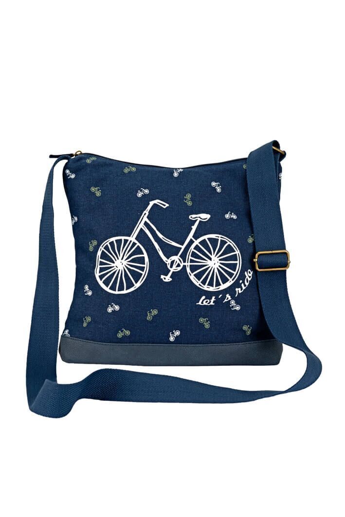 Shoulder Bag Let's Ride navy 218 Zubehor, Tasche, Handtasche, Leinwand, Geldbörse