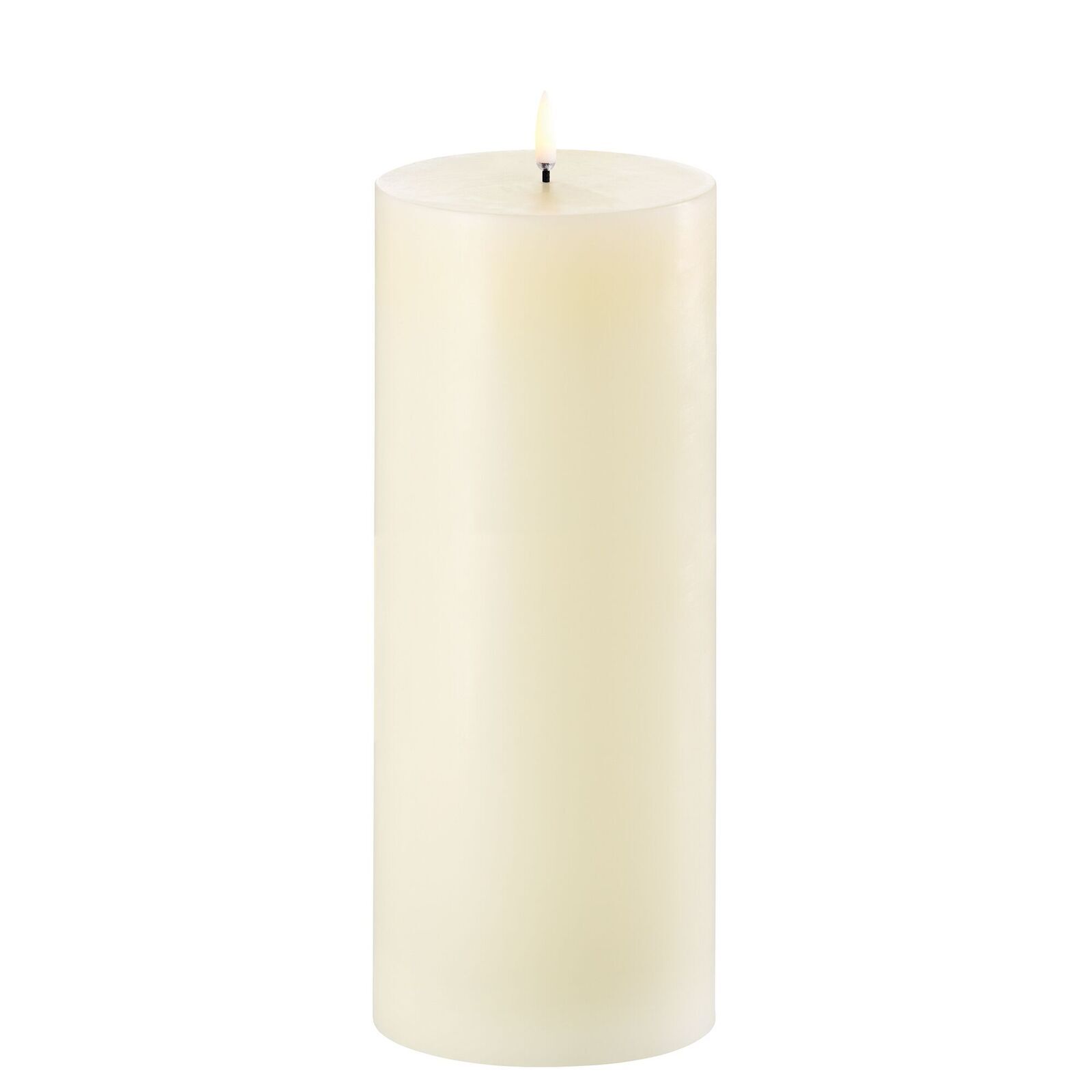Uyuni LED Stumpenkerze 10x25cm ivory