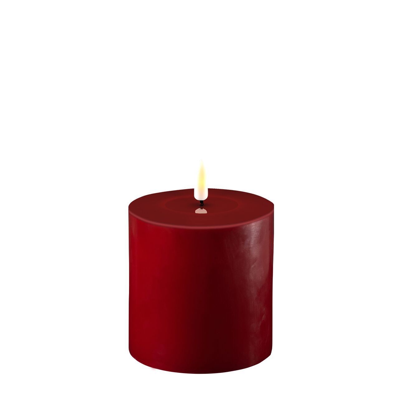 2021-RF-0060 Stumpenkerze LED bordeaux 10 x 10cm