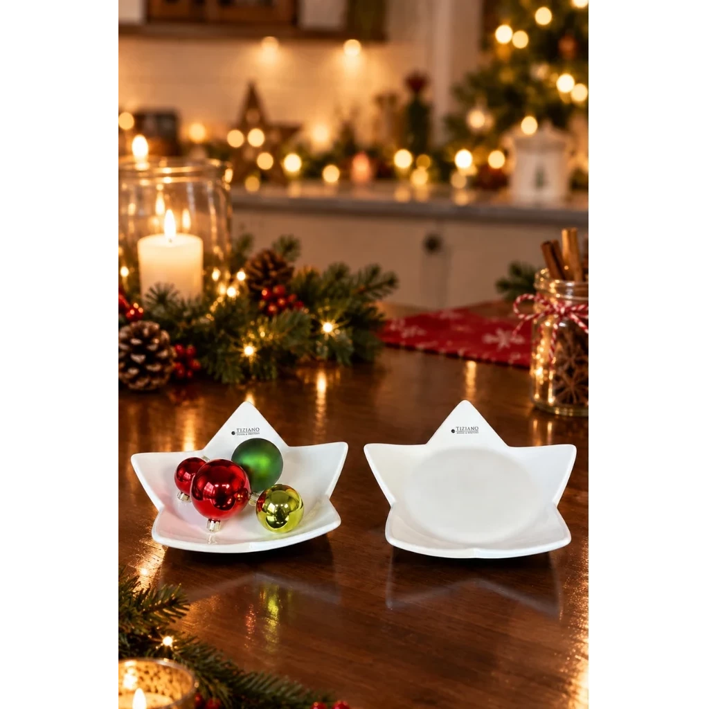 Weihnachtsdeko, Schale, Kerzenlicht, Baumschmuck, Porzellan