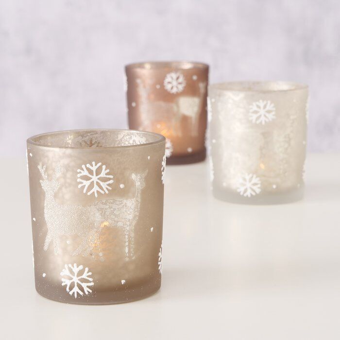 Windlicht Merivo 9cm hellbraun