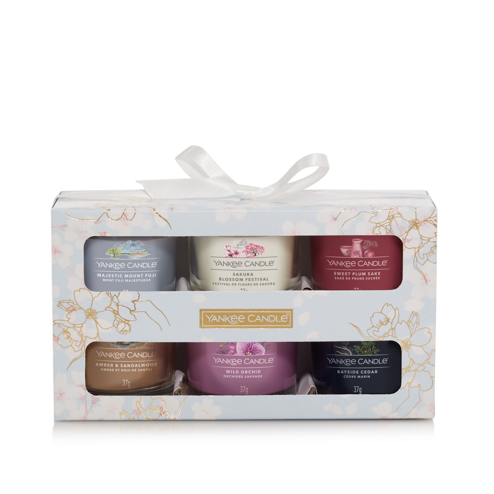 Filled-Votive-Giftset-x-6_Light-Blue_v3 6 Glasvotivkerzen à 37g Geschenkset Sakura Blossom Festival