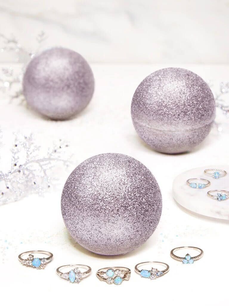 Silver Shimmer Badebombe (Ring)