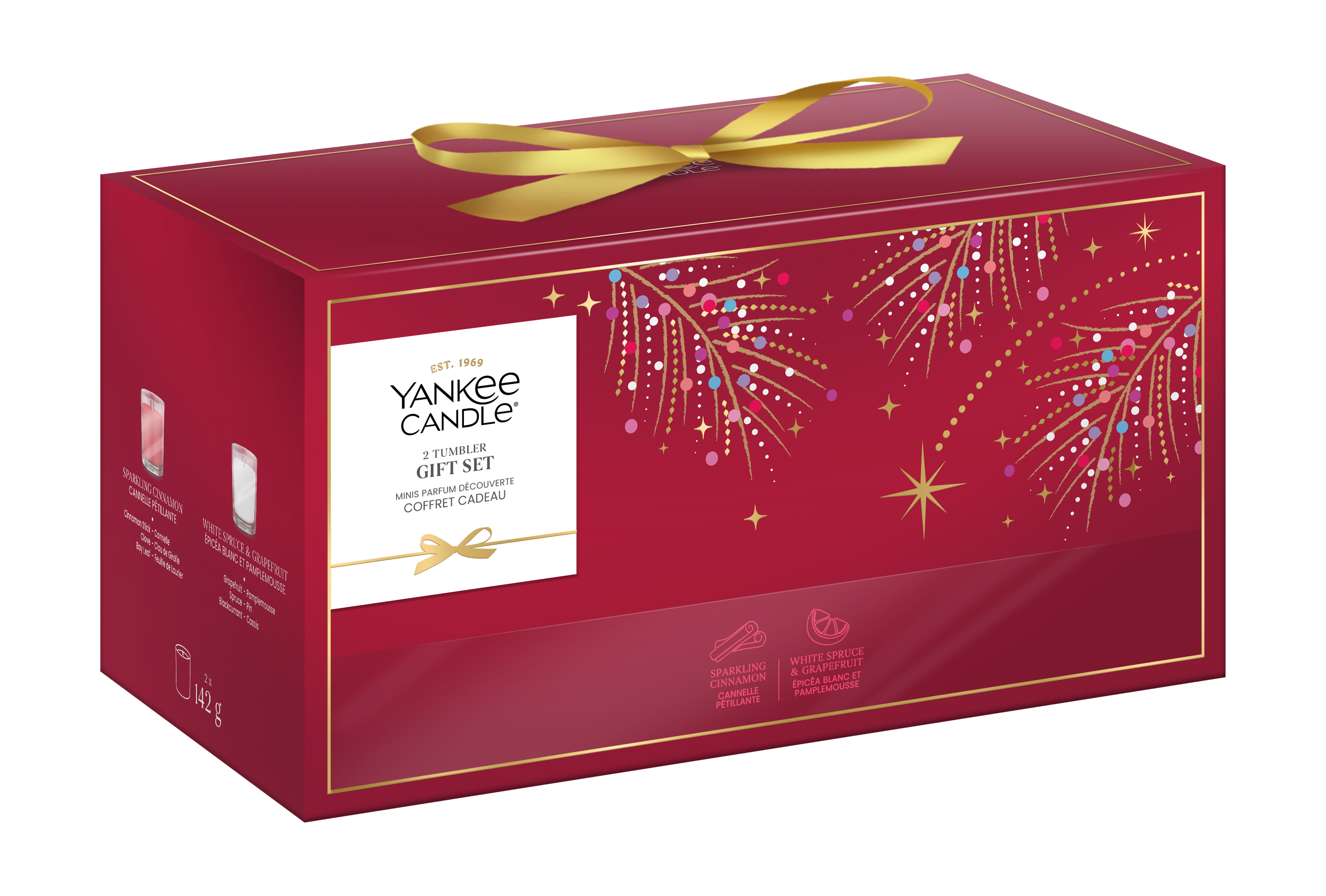 2 Tumbler à 213g Geschenkset Weihnachten 2026 Geschenkbox, Yankee Candle, 2er-Set, Parfüm-Set, rote Box
