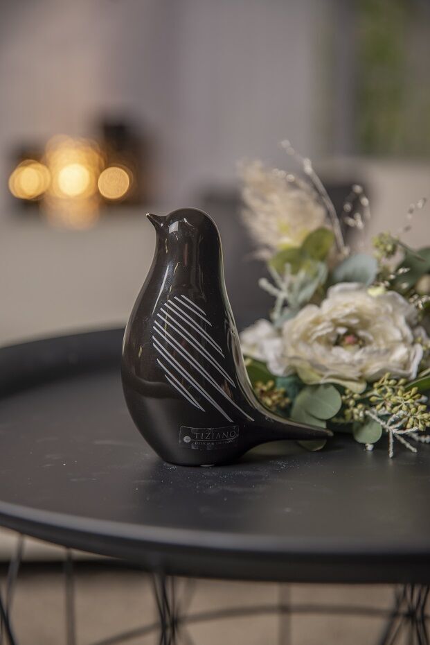 Tessa-schwarz-gross Vogel Tessa 13cm schwarz