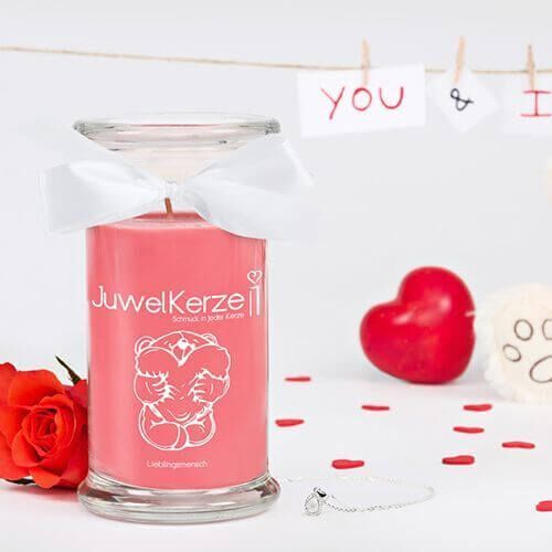 JuwelKerze Lieblingsmensch (Halskette mit Anhänger) 380g