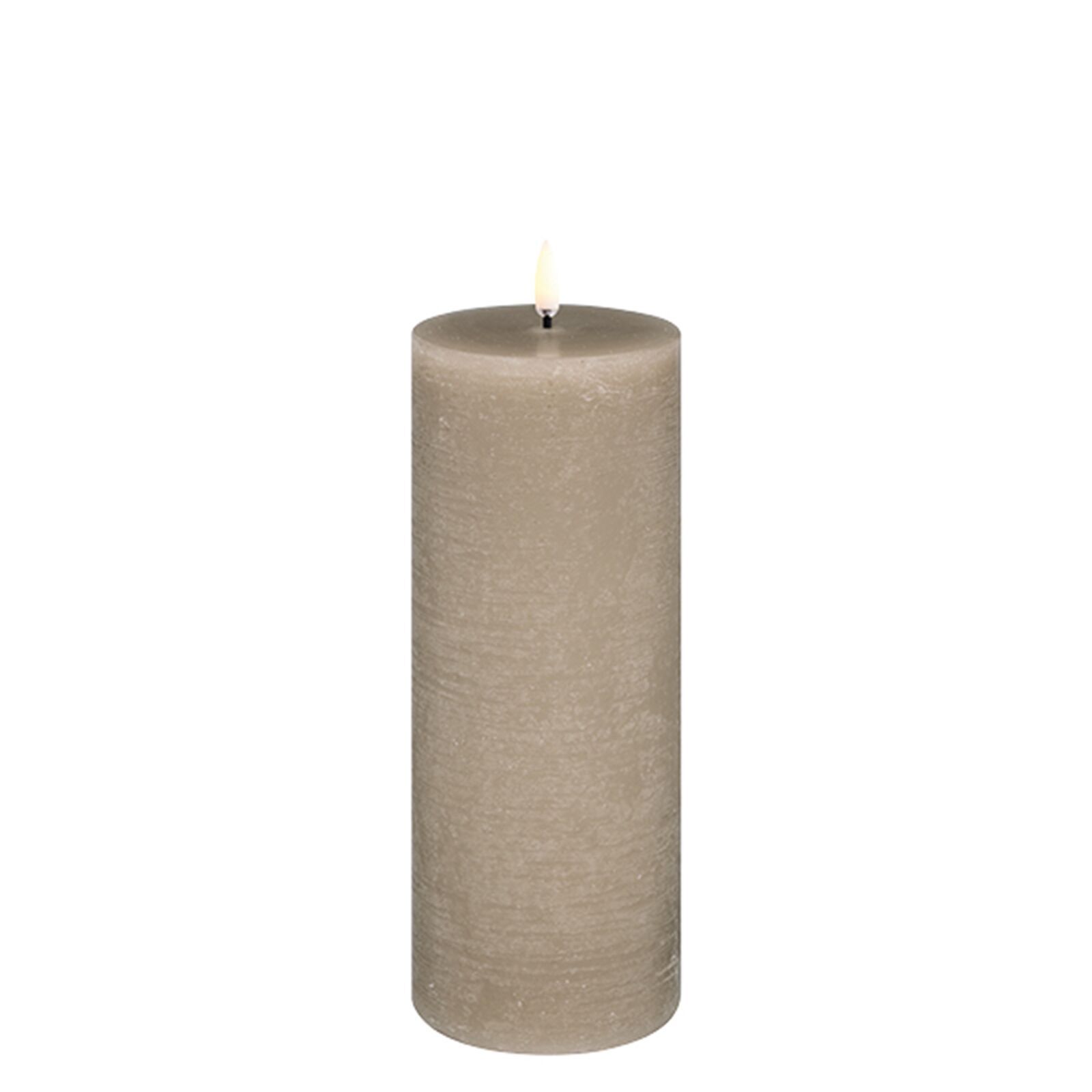 Uyuni LED Stumpenkerze 7,8x20cm Sandstone