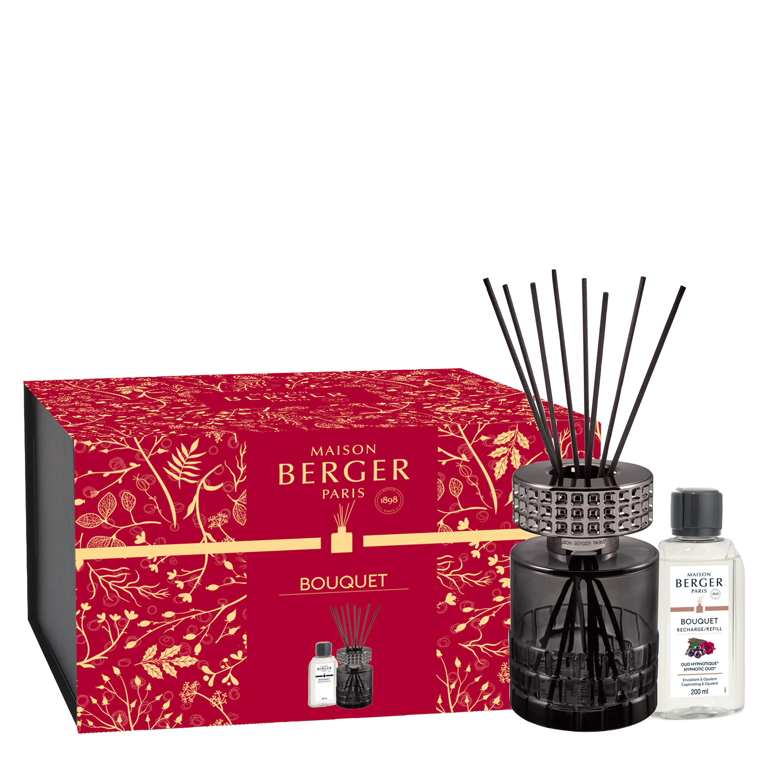 Dufter Diffusor, Raumduft, Stäbchen-Diffuser, Glasbehälter, Bouquet