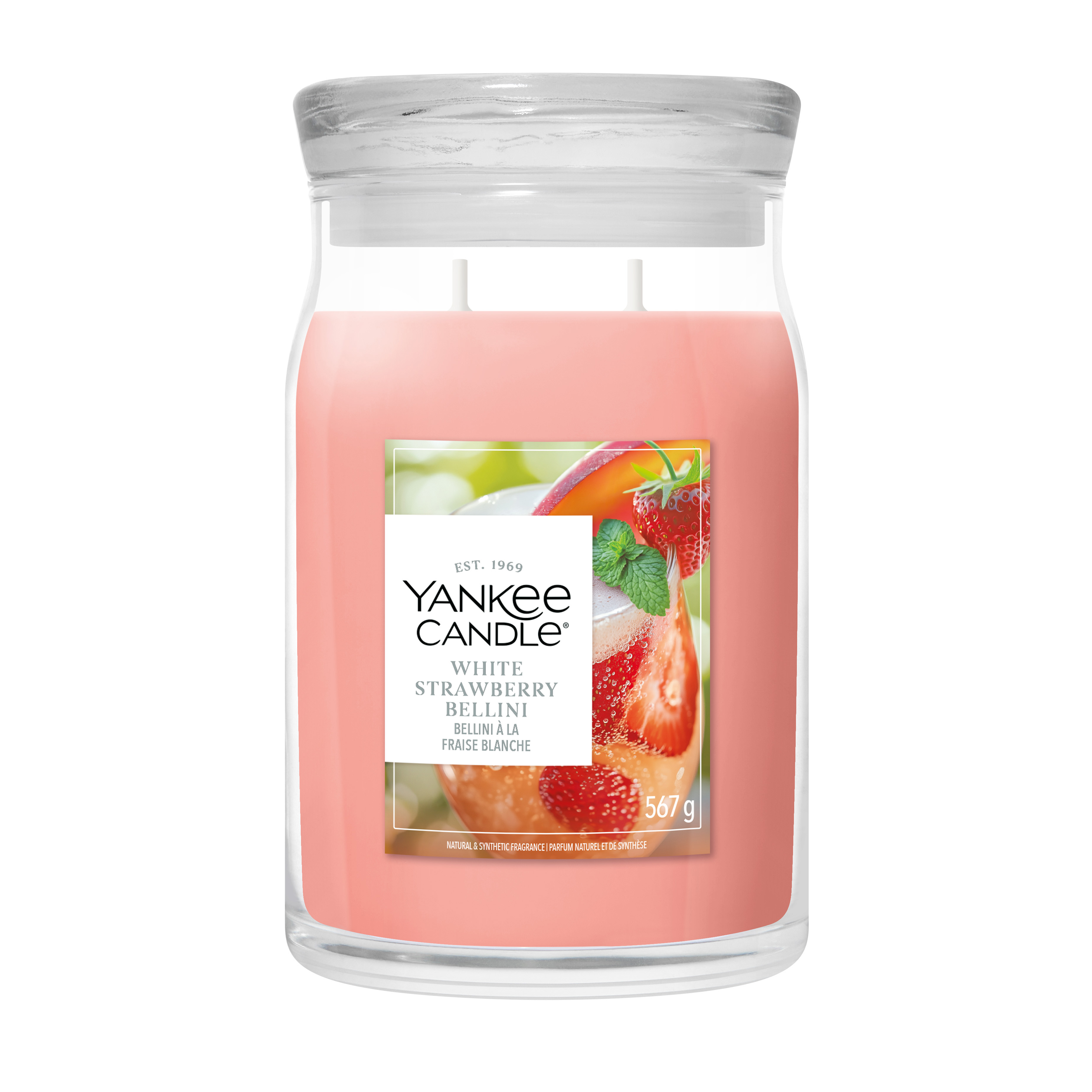 White Strawberry Bellini Signature Large Jar 567g 2-Docht White Strawberry Bellini Signature Large Jar 567g 2-Docht