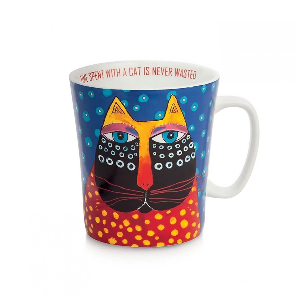 Tasse Fantastic Felines - Time Spent With A Cat Is Never Wasted Pokal, Getränk, Kaffee, Kaffeetasse