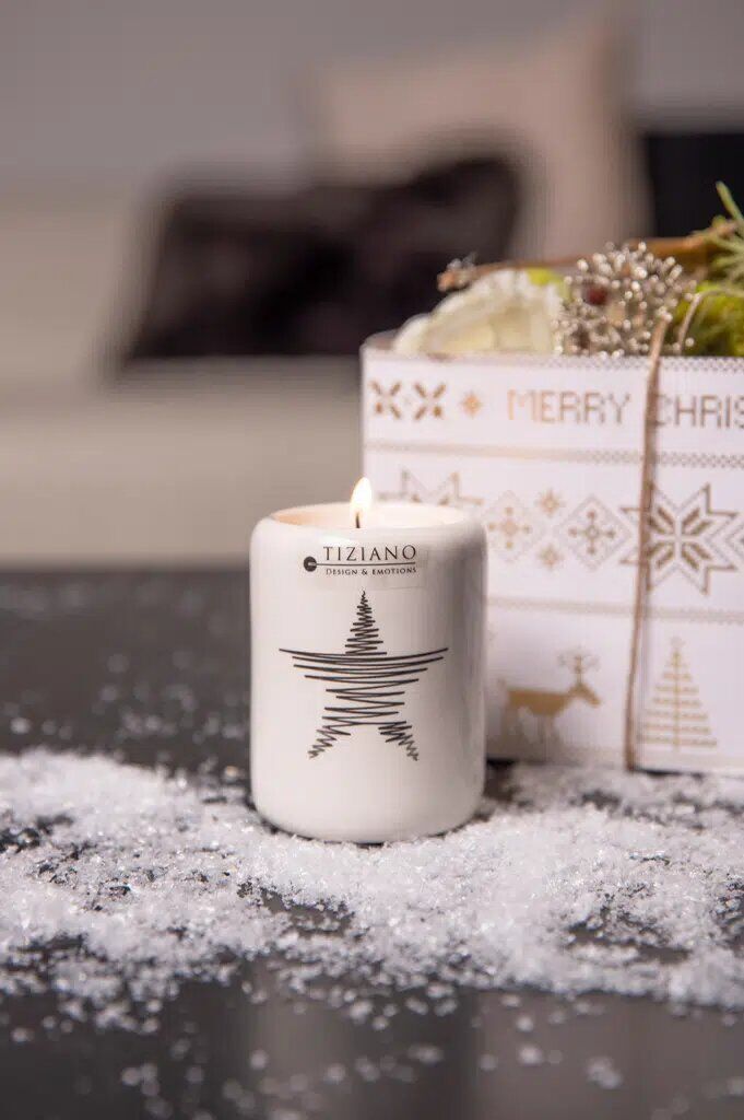 Teelichthalter Bellagio Stern 8cm cremeweiß