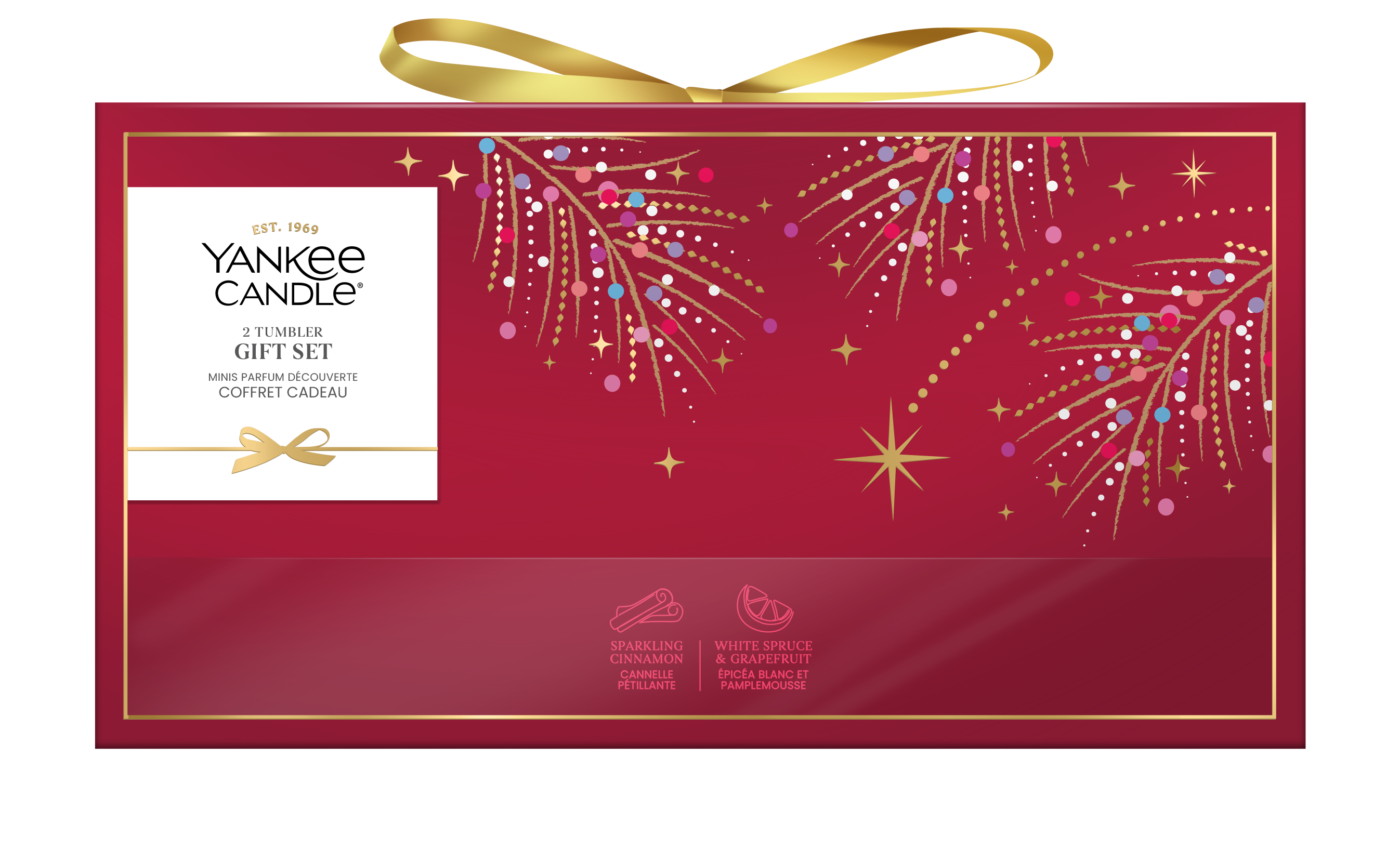 2 Tumbler à 213g Geschenkset Weihnachten 2026 Geschenkeset, Yankee Candle, Becher-Set, Zimt-Sprudel, roter Karton