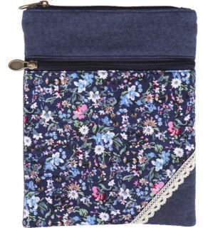 Patchwork Crossbag 177-026 (Navy Flowers)