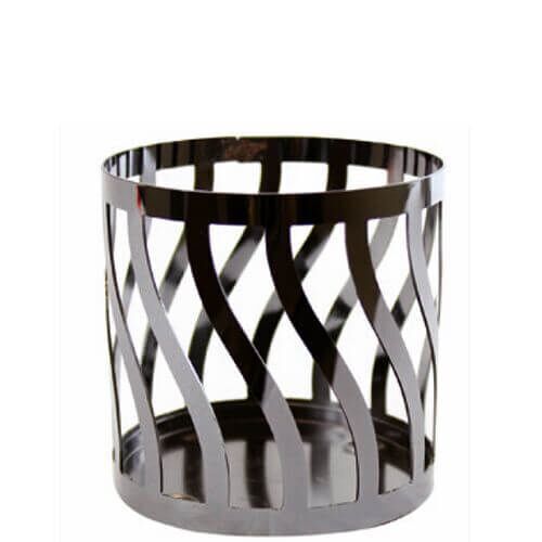 Curve-Gun-Metal-Pillar-Holder-Fragrance-Sphere-Holder Curve Gun Metal Pillar Holder/ Fragrance Sphere Holder