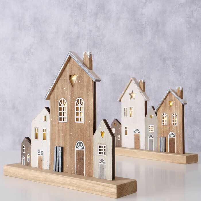 Dekoaufsteller Houses LED Variante 1