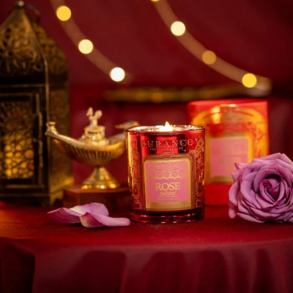 kerze, rosenblume, rose, votivkerze, dekoration