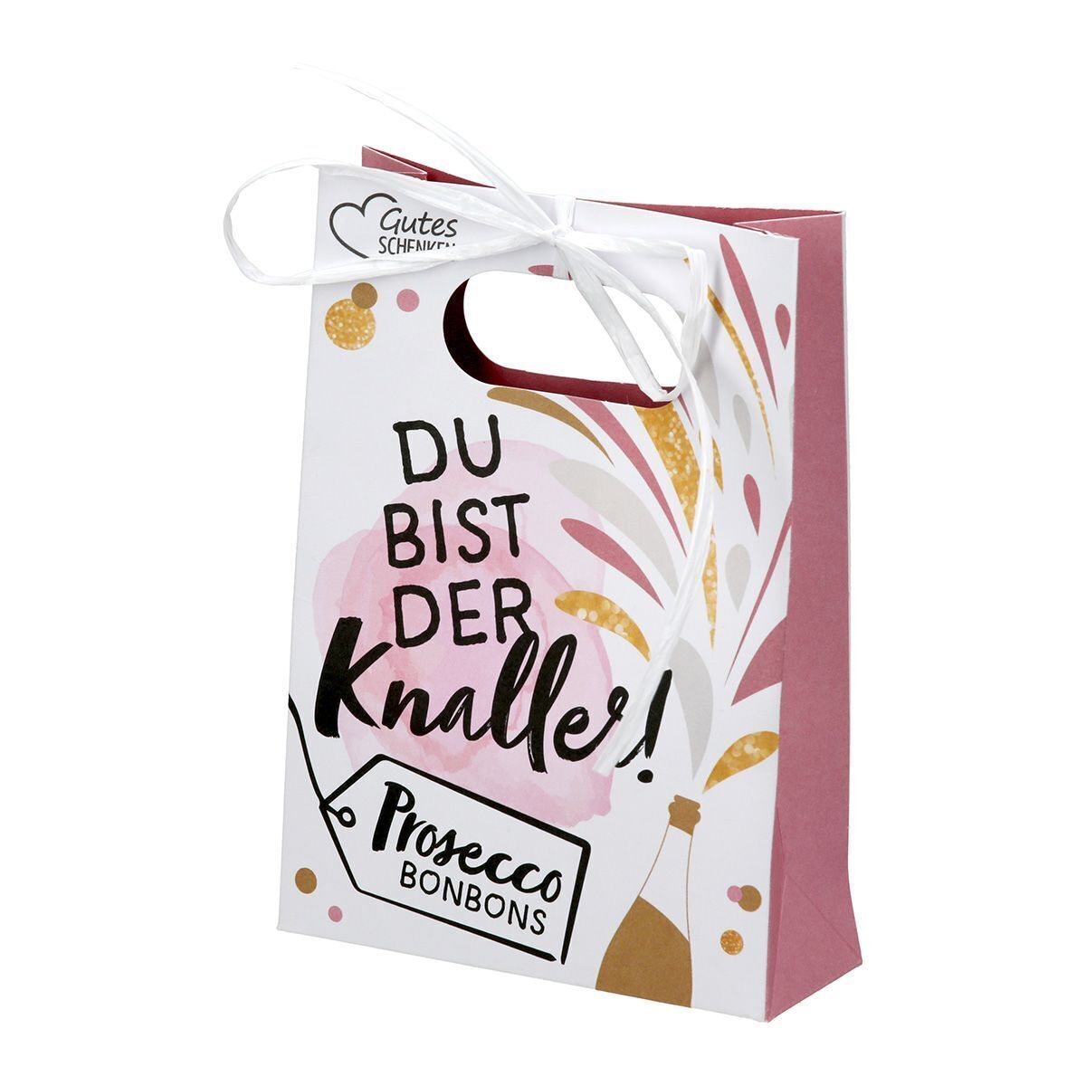 Prosecco Bonbons im Geschenktütchen "Knaller" Tasche, Einkaufstasche