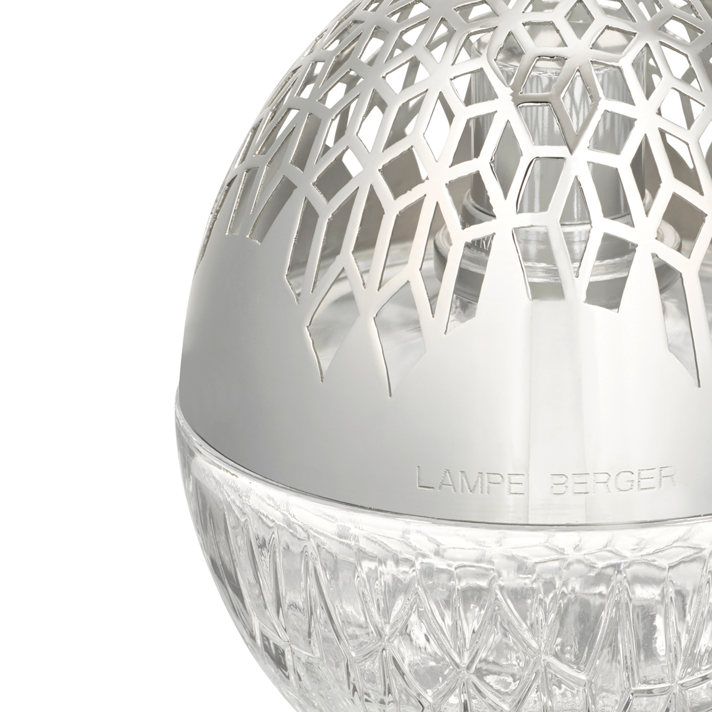 Lampe, Lampe mit Muster, Glas | Kristall, Metallrahmen, Tischleuchte