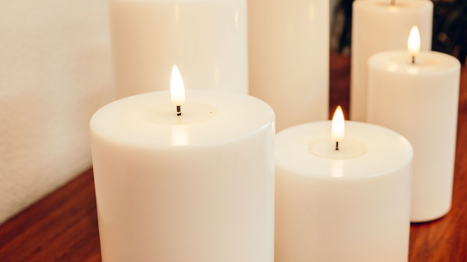 RMP00987 Stumpenkerze LED creme 7,5 x 20cm