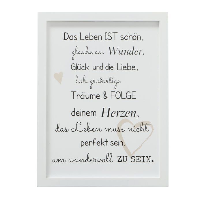 Schild Leben 40cm Variante 1