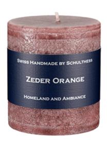 Zeder Orange, Zierkerze, Salzkerze, Laterne Kerze, Handgemacht Kerze
