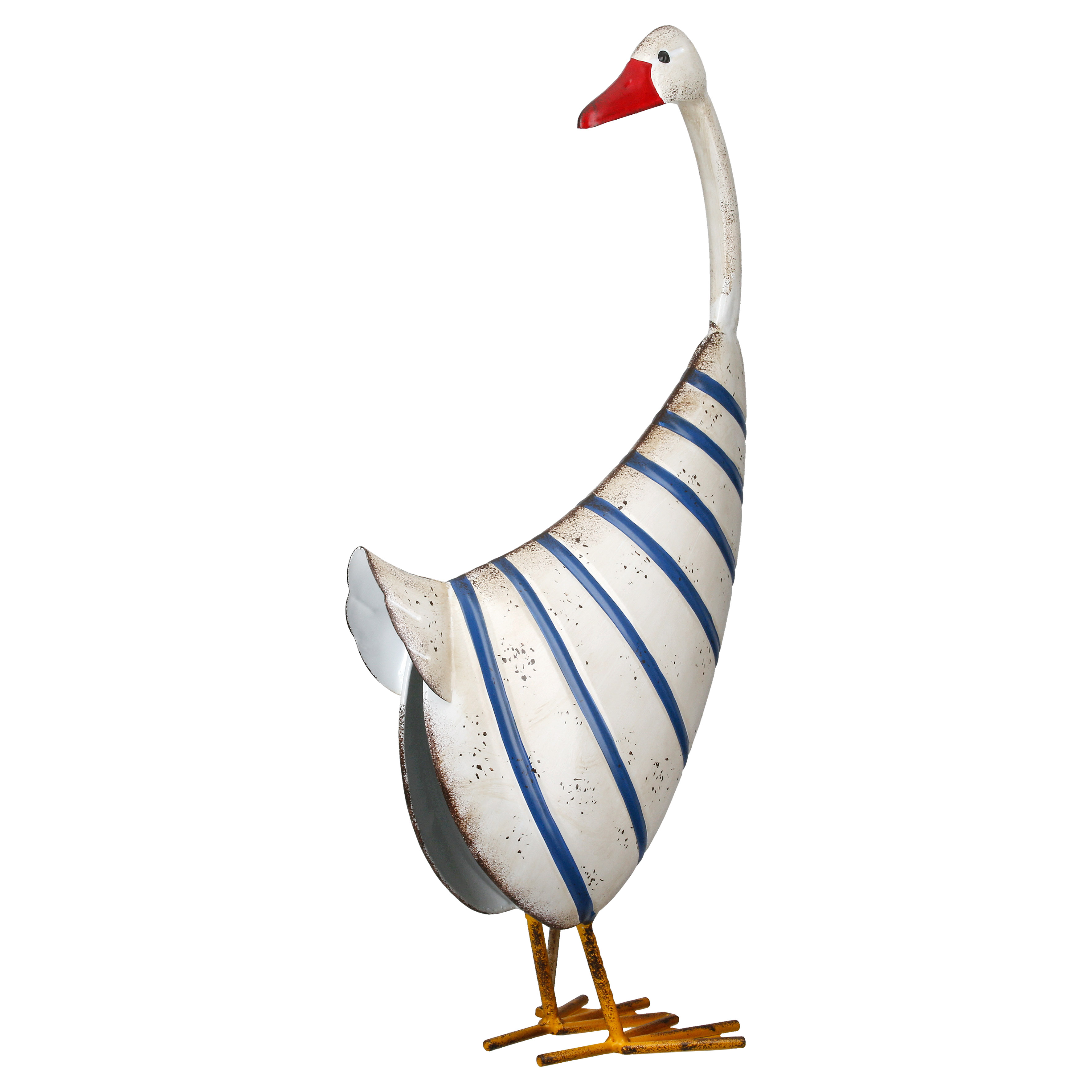 Dekofigur Gans Olav gestreift 51cm Metall Dekofigur Gans Olav gestreift 51cm Metall