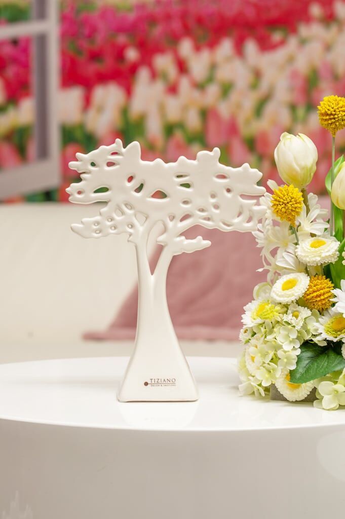 Dekobaum Joy 27cm cremeweiß